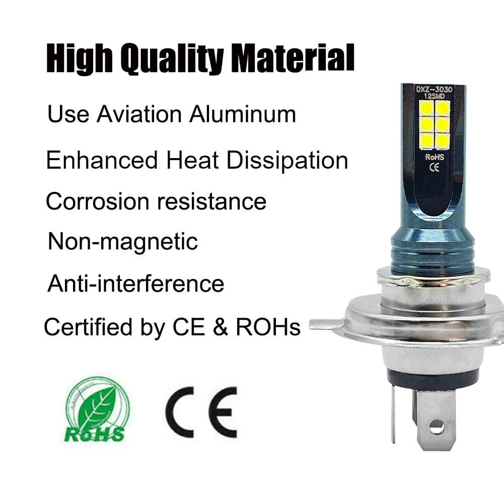 2Pcs Super Bright Car LED Headlight & Fog Bulbs H4 H7 H1 H3 H8 H9 H11 9005 9006 12V/24V 80W