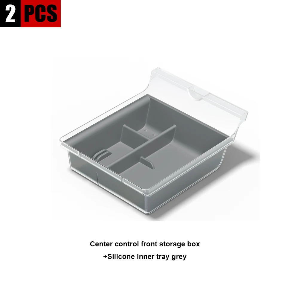 For Tesla 2024 Highland Model 3 2021-2024 Model Y Center Armrest Hidden Storage Box Cup Holder Console Organizer Box Accessories