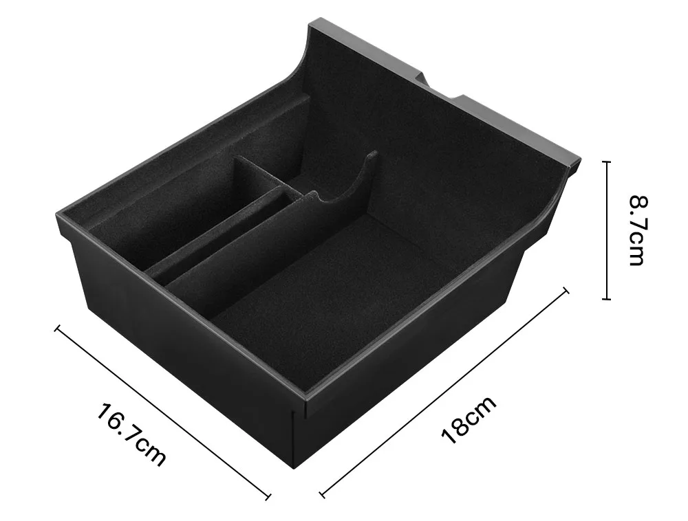 For Tesla 2024 Highland Model 3 2021-2024 Model Y Center Armrest Hidden Storage Box Cup Holder Console Organizer Box Accessories