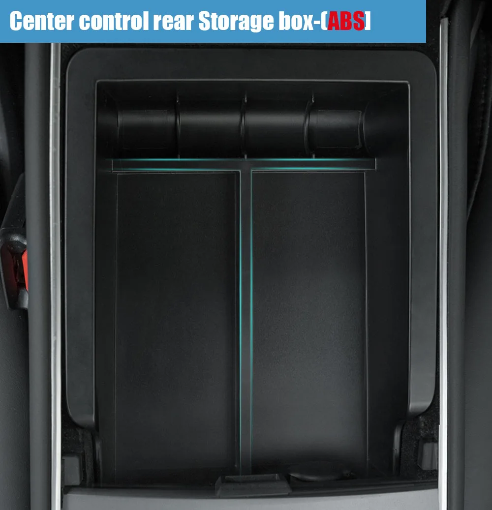 For Tesla 2024 Highland Model 3 2021-2024 Model Y Center Armrest Hidden Storage Box Cup Holder Console Organizer Box Accessories