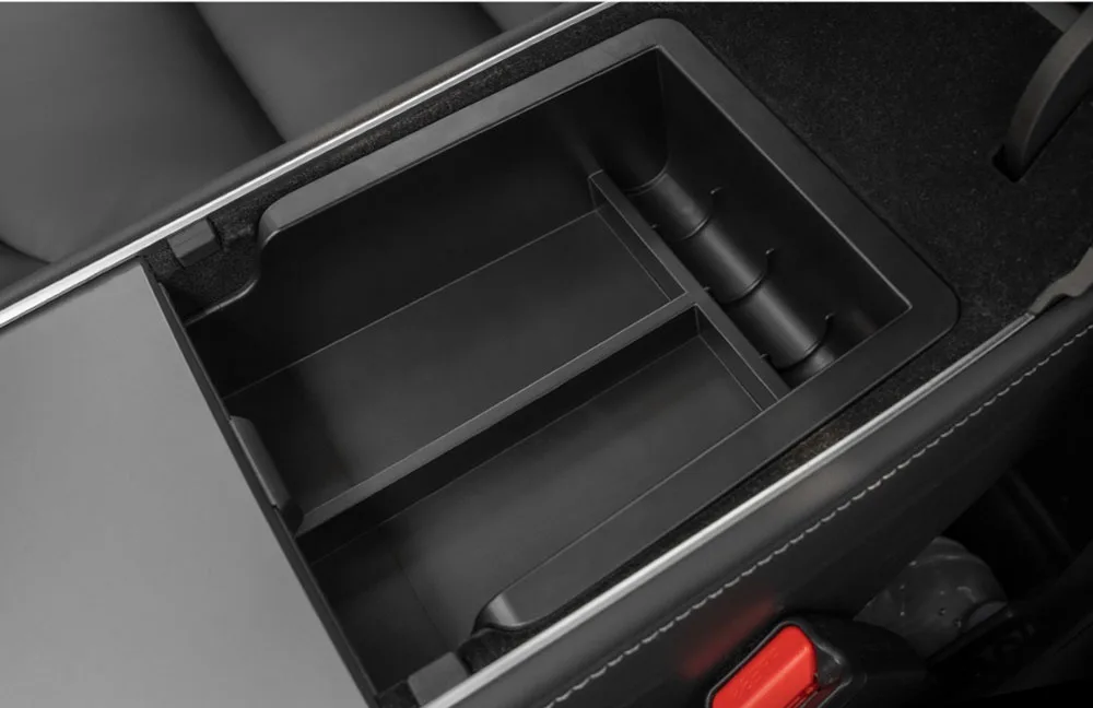 For Tesla 2024 Highland Model 3 2021-2024 Model Y Center Armrest Hidden Storage Box Cup Holder Console Organizer Box Accessories