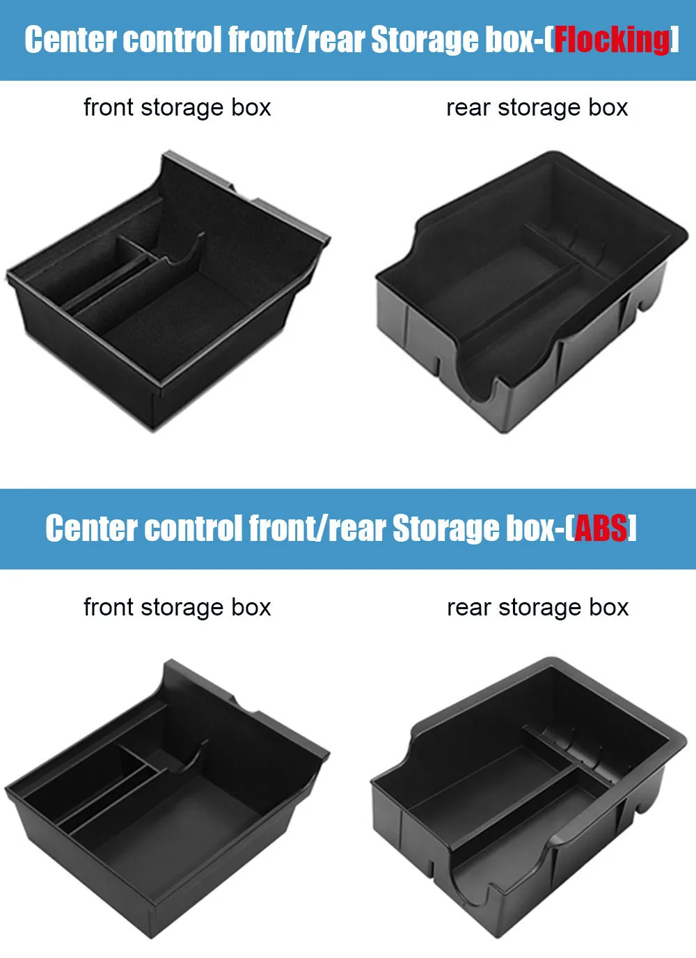 For Tesla 2024 Highland Model 3 2021-2024 Model Y Center Armrest Hidden Storage Box Cup Holder Console Organizer Box Accessories