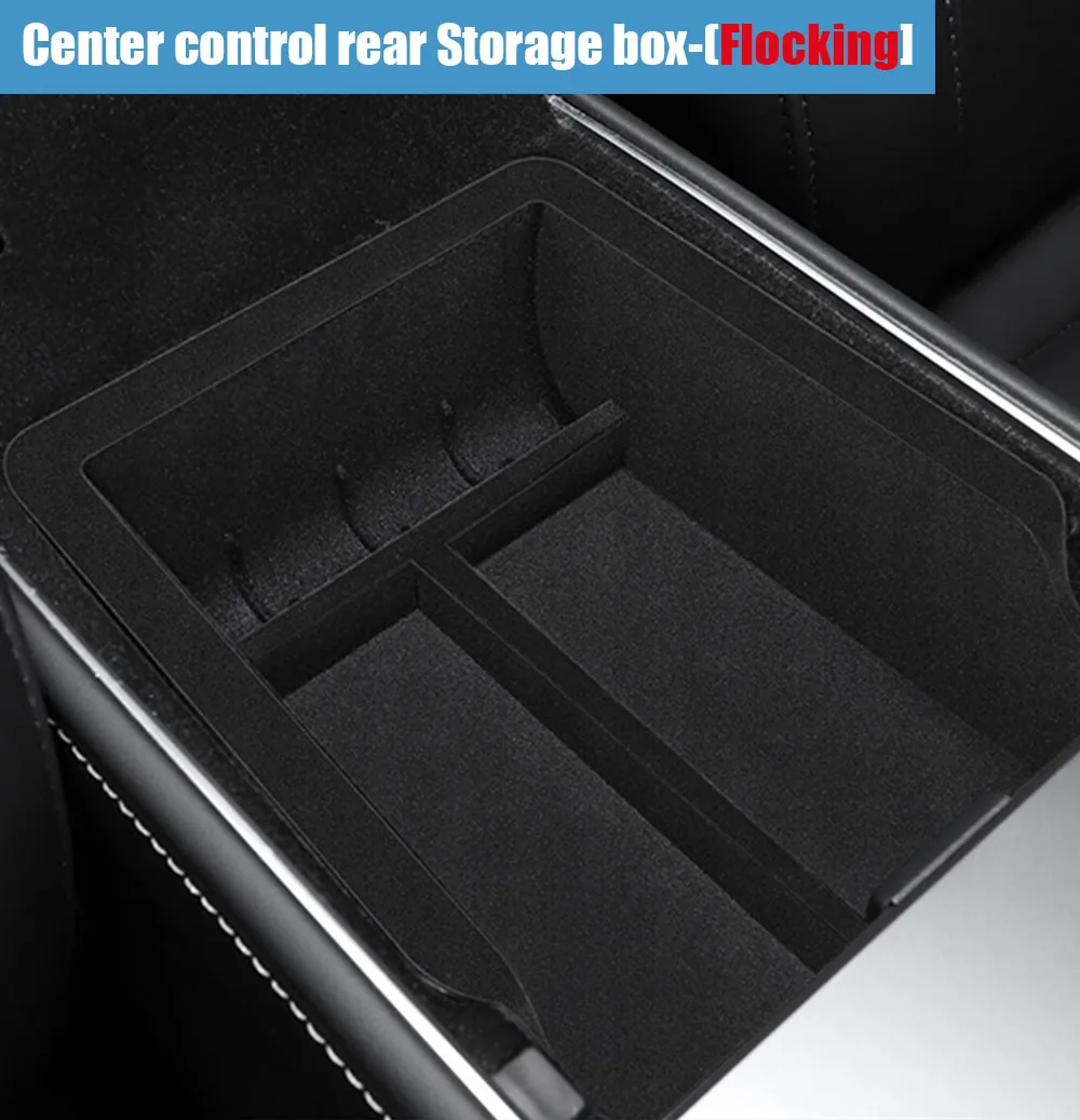 For Tesla 2024 Highland Model 3 2021-2024 Model Y Center Armrest Hidden Storage Box Cup Holder Console Organizer Box Accessories