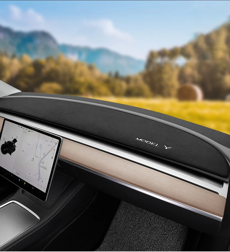 Anti-UV Dashboard Cover For Tesla Model 3 Y S Highland