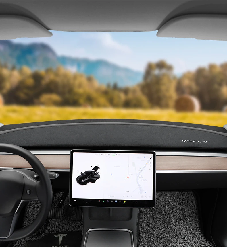 Anti-UV Dashboard Cover For Tesla Model 3 Y S Highland