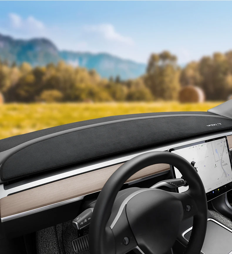 Anti-UV Dashboard Cover For Tesla Model 3 Y S Highland