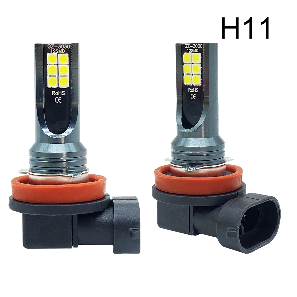 2Pcs Super Bright Car LED Headlight & Fog Bulbs H4 H7 H1 H3 H8 H9 H11 9005 9006 12V/24V 80W
