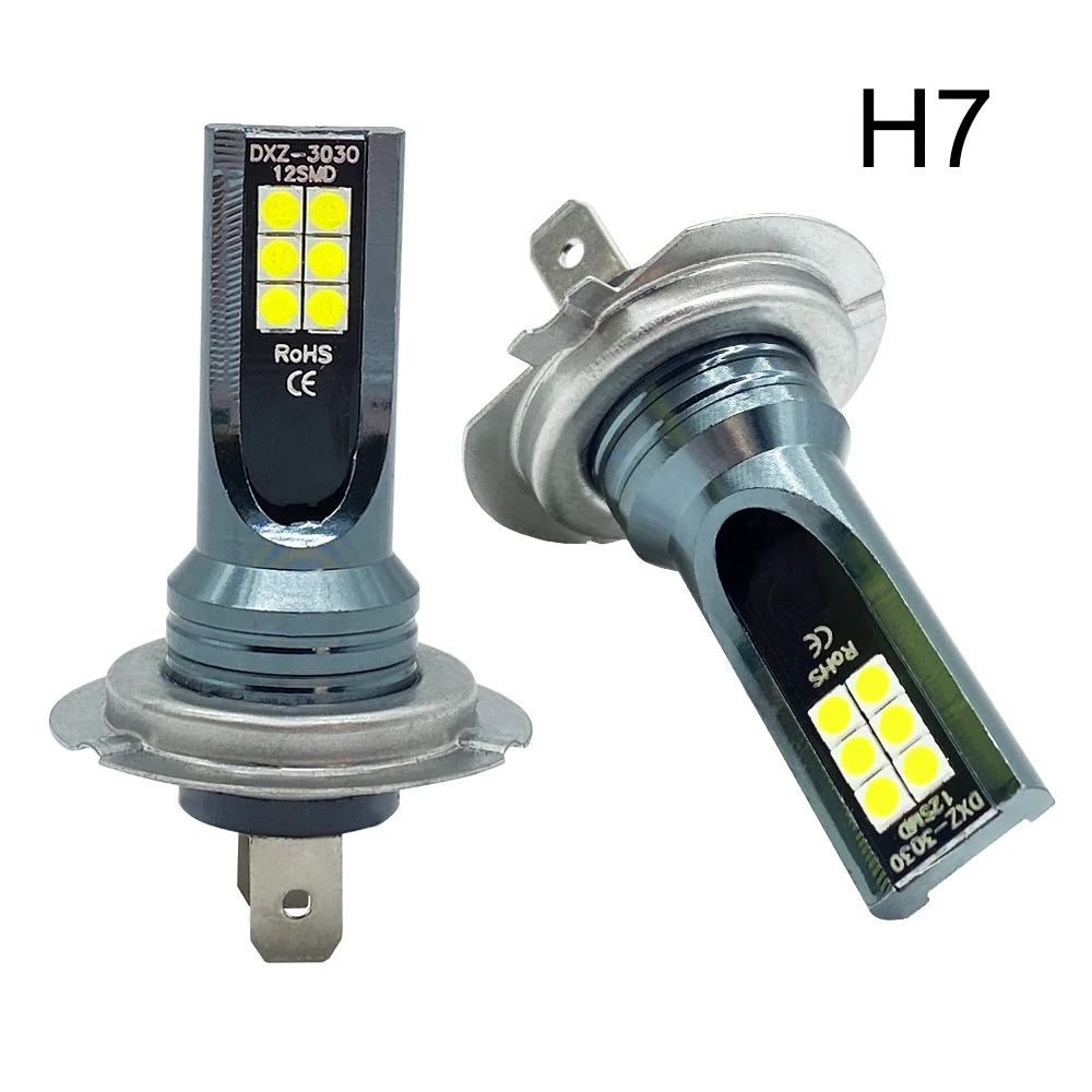 2Pcs Super Bright Car LED Headlight & Fog Bulbs H4 H7 H1 H3 H8 H9 H11 9005 9006 12V/24V 80W