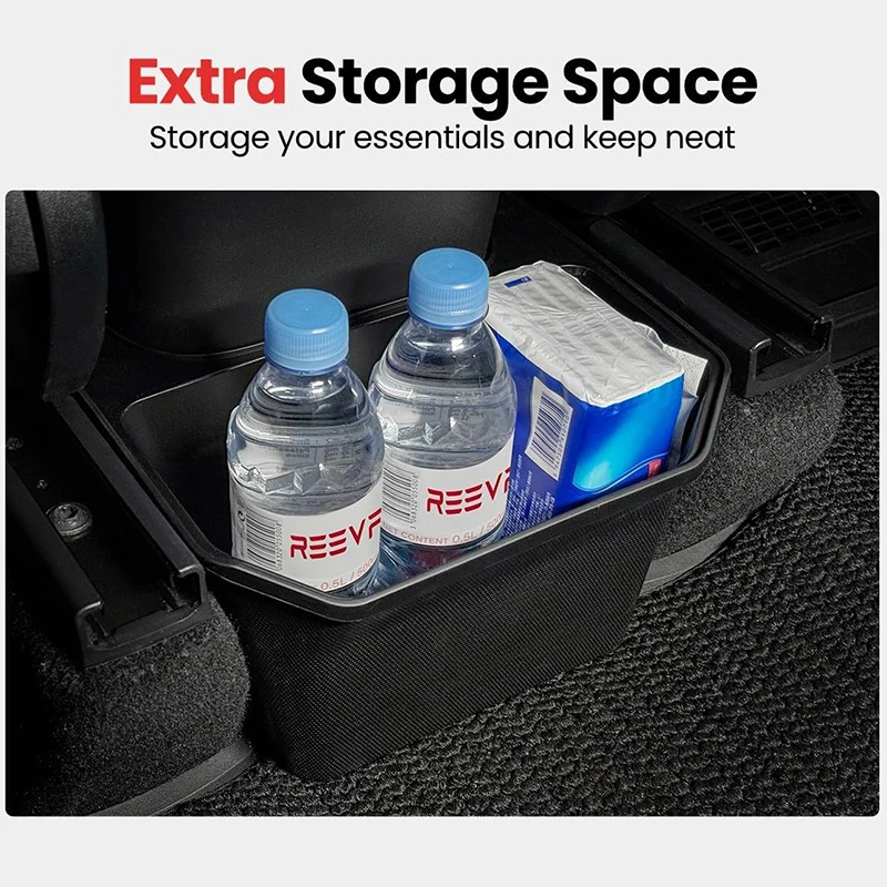 Tesla Model Y 2021-2024 Rear Seat Storage Box | TPE Backseat Bin & Rubbish Can