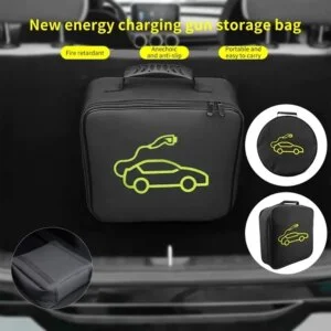 Ultimate 2-in-1 Waterproof EV Charging Cable Storage Bag – Fire-Retardant Protection for Tesla & Electric Cars